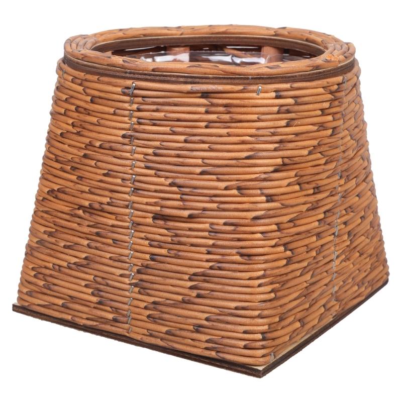 Natural Flower Plant Basket With Woven Rattan Design For Indoor And Outdoor Use Perfect For Herbs And Potted Flower Use
