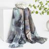 Mulberry silk silk scarf gift box  spring and summer versatile Xiangyang oil color printing long yarn sunscreen shawl