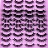 20 Pairs Of Mixed Imitation Mink False Eyelashes Naturally Curled Eyelashes Nude Makeup Thick Eyelashes