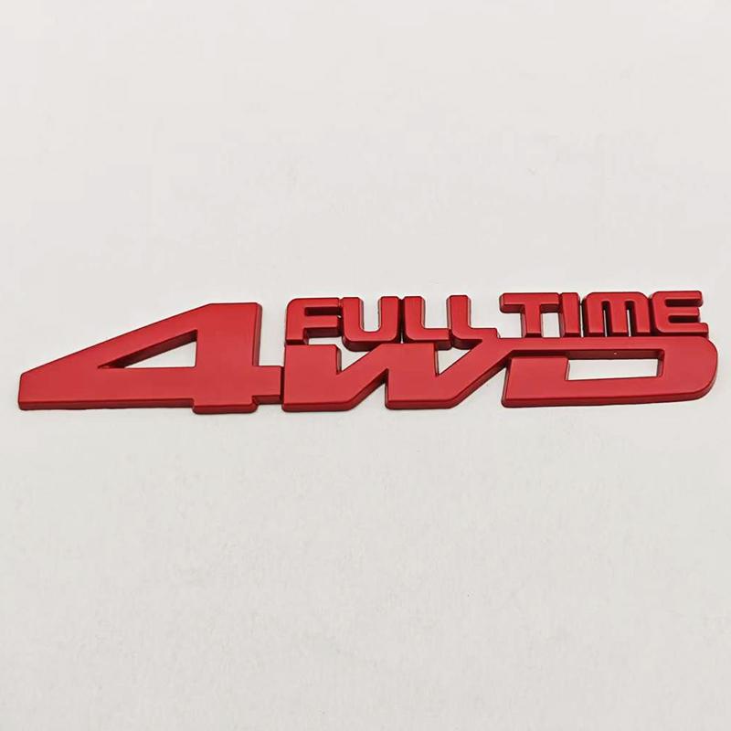 3D Metal Car Styling Logo Full Time 4WD Badge Trunk Fender Side Stickr Emblem For Jeep Compass Grand Cherokee Toyota Accessories