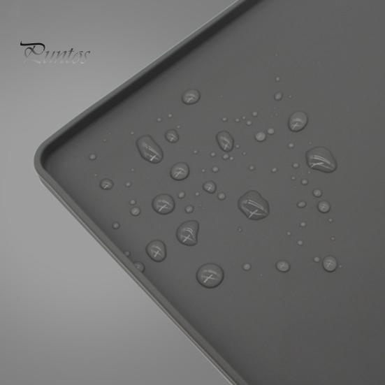 Tapete impermeável para comida de animais de estimação, grande tigela de silicone para animais de estimação com bordas elevadas, antiderrapante, jogo americano para alimentação de animais de estimação para cães, gatos e gatinhos