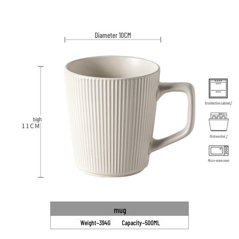 Yoshida Nariki Retro Ceramic Breakfast Mug Default