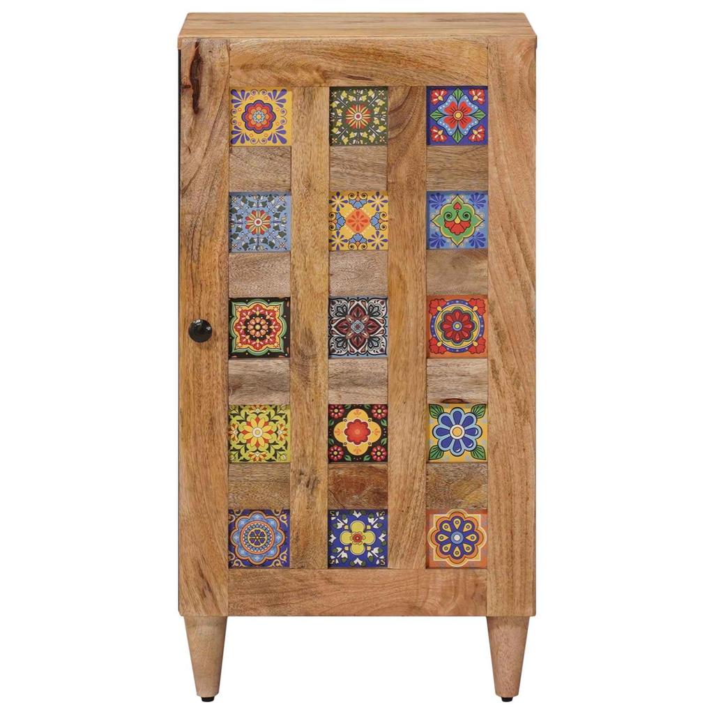 Sideboard with Storage Natural Finish 40 x 33 x 75 cm Solid Mango Wood