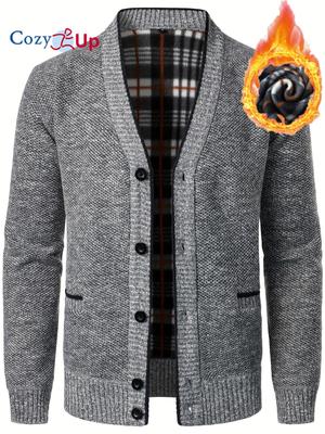 Cardigan maglione con scollo a V lavorato a maglia da uomo taglie forti per la primavera/autunno, cappotto a maniche lunghe moda oversize per uomo, abbigliamento da uomo