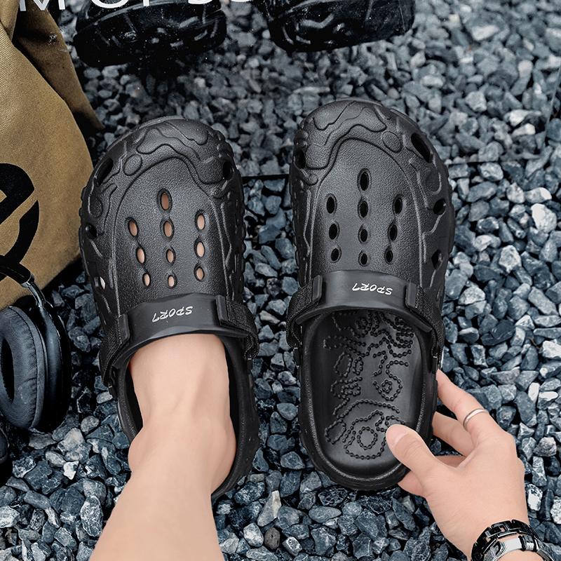 Zapatillas Clásicas de Moda para Hombre Blancas Zuecos de Jardín para Exteriores Sandalias Casuales Negras Unisex Zapatos Cerrados sin Cordones Transpirables para Hombre Zapatos de Playa