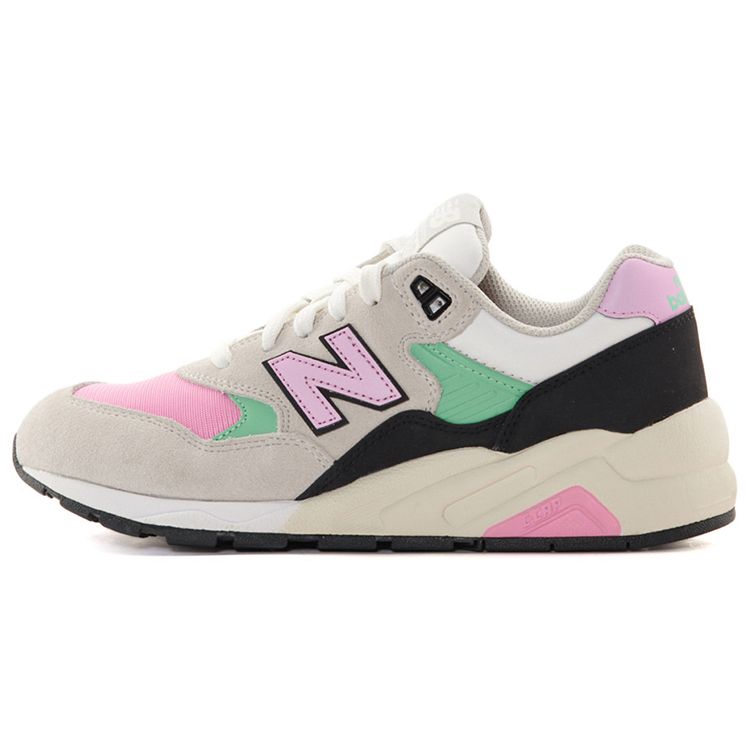 New Balance Nb 580 Comfortable Fabric Low Top Running Shoes Women Sneaker Gray Pink CWT580EB