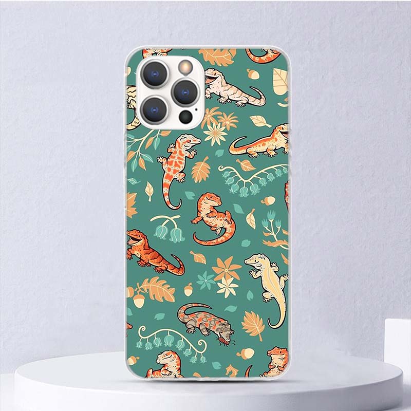 

Lizards Geckos Soft Case For iPhone 16 17 Air 16E 15 Plus 11 12 13 Mini 14 Pro Max Phone Cover Apple 7 8 SE Coque Funda 16 17 Ai iPhone 13 Mini