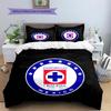 Cruz Azul Pattern Bedding Home Decoration Birthday Gift (1 * duvet cover + 2 * pillowcase, without core)
