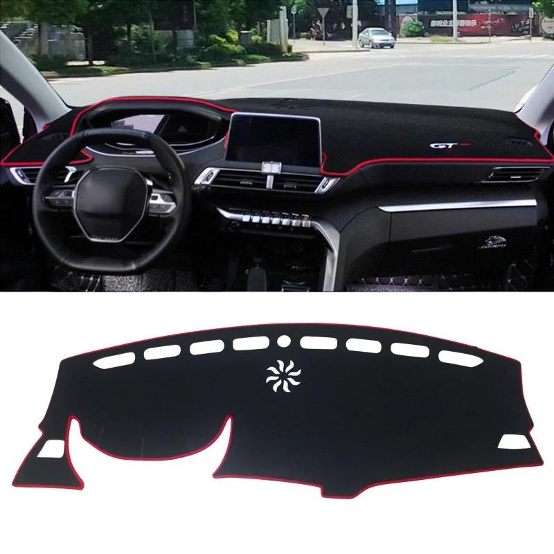 Car For Peugeot 3008 5008 GT Hybrid 2016 -  Dashboard Cover Mat Avoid Light Pads Anti-UV Carpets 2017 2018  20