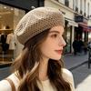 Yousheng Women Beret Hat, Hollow Design Gauze Beret Hat, Solid Color Versatile Headwear for Hiking Outings Traveling Shopping And Daily