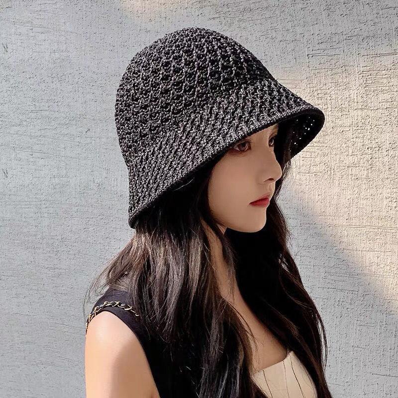 Nuovo cappello a secchiello estivo da donna, versatile, cappello a secchiello giapponese snellente, cappello da sole pieghevole, protezione solare, cappello da sole