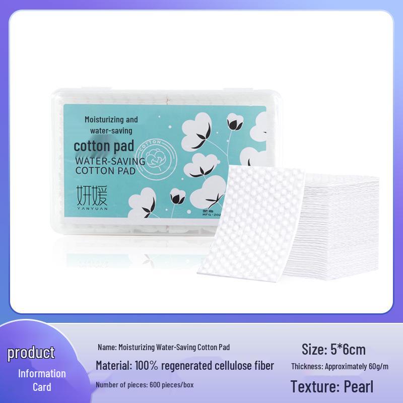 Dual-Effect Thick Cotton Makeup Remover Pads - Disposable 3-Layer Wet Compress Cotton Pads