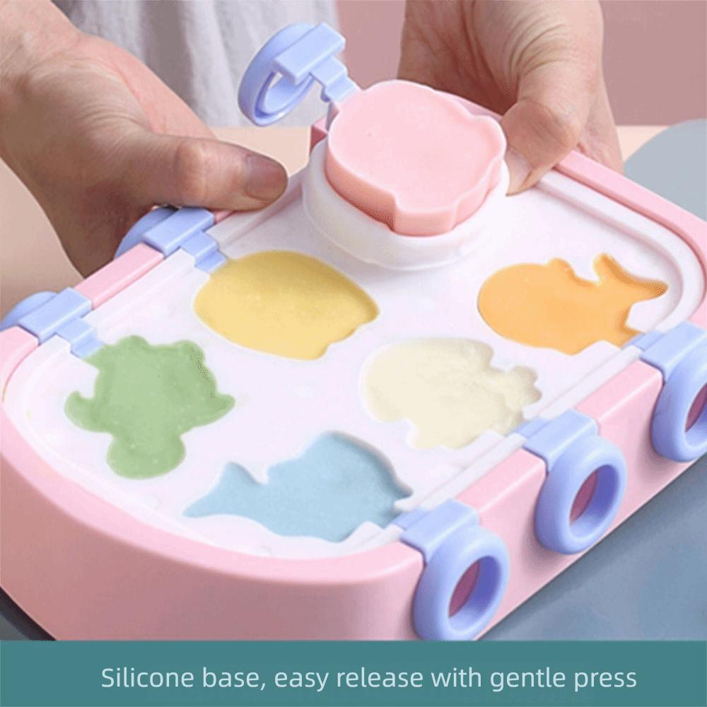Silicone Ice Cube Tray 6-hole Ice-making Box DIY Ice Cream Mold  Summer