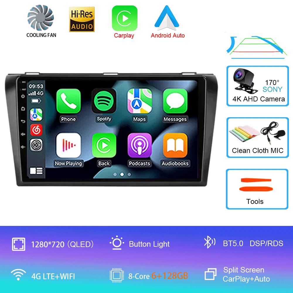 Android 14 Video Player Car Radio For Mazda 3 2004 -2009 2din with BOSE Multimedia Player Carplay Stereo GPS Head Unit