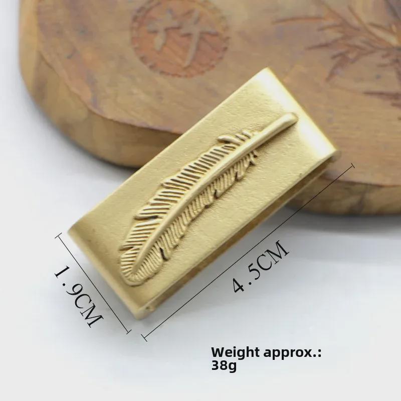 Vintage doplňky k opasku z čisté mědi - Gravírovaný kroužek na opasek, poutko a přezka