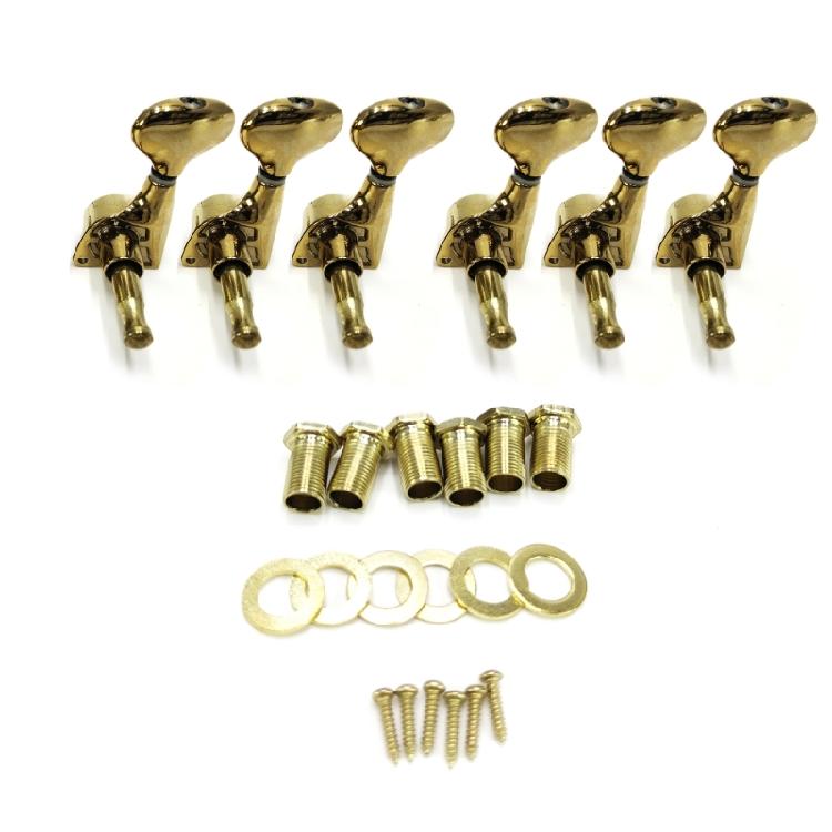 6PCS Guitar Tuning Pegs Guitar Repairing Component Suitable for Acoustic and Electric Guitars with Metal Construction
