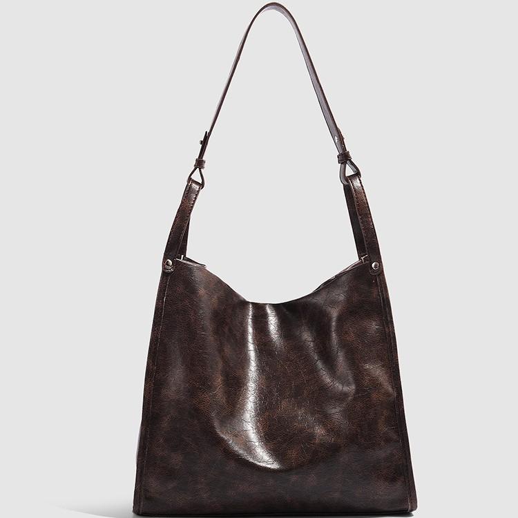 Women's Bag 2025 New Vintage Commuter Tote Bag, Niche Fashion Underarm Bag, Simple Versatile Shoulder Crossbody Bag