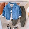 Toddler Boys 3-Piece Set Casual Outfit Cartoon Jacket Pants Top