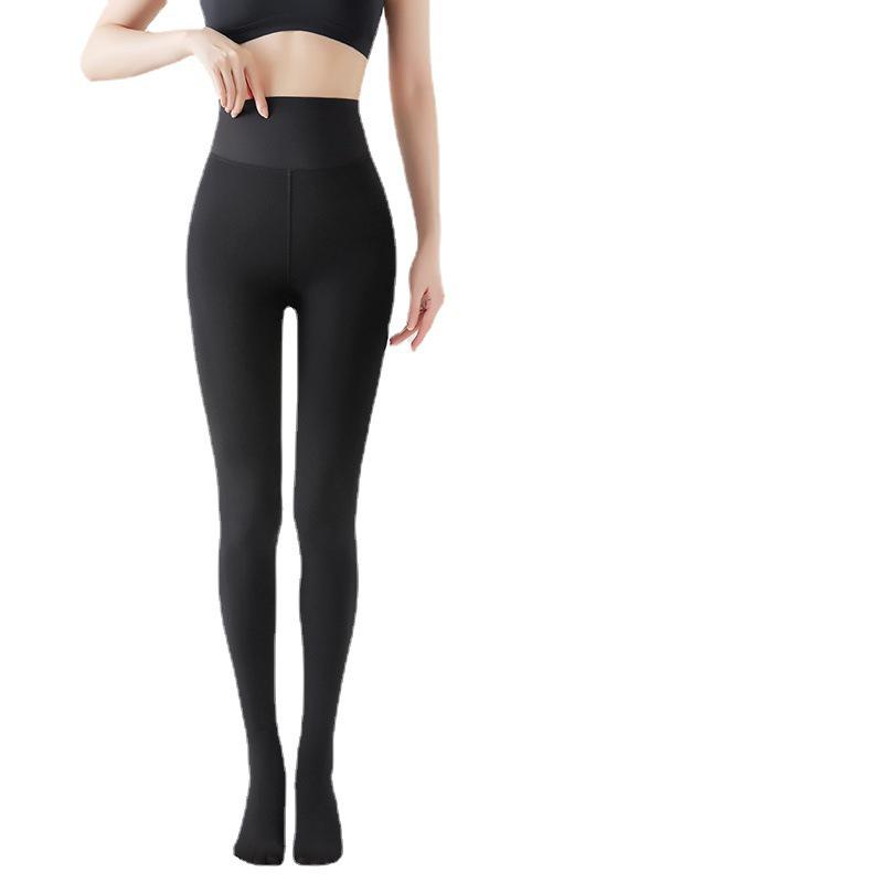 Damen Wasserglanz Fleecegefütterte Strumpfhose - Bare-Leg-Effekt, Übergröße, Frühling/Herbst-Bekleidung