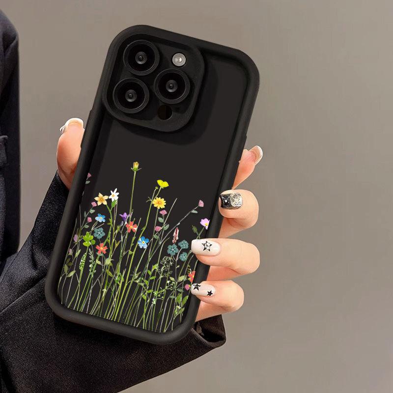 Colored flowers Apply to iPhone17ProMax mobile phone case 16 Apple 17 matte 14/15 Premium 13 factory