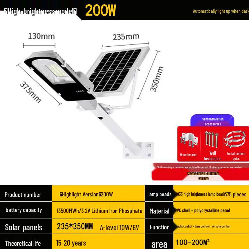 ZOATRON Outdoor Solar LED Street Light