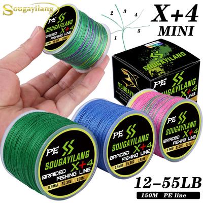 Леска 150 м плетеная леска высокого качества X + 4 стойки PE 12.3LB-55.8LB гладкая плетеная леска из моноволокна для ловли карпа