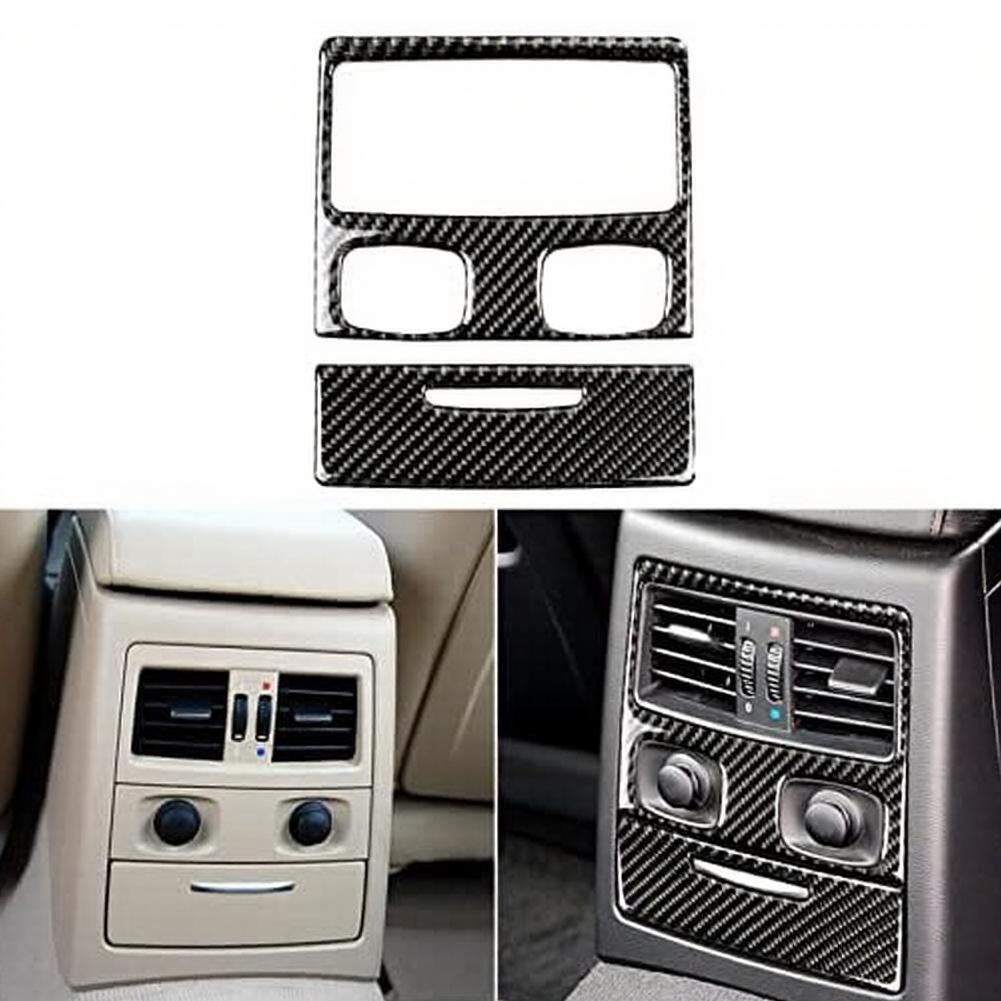 Rear Air Vent Outlet Trim Carbon Fiber Pattern for BMW 3 Series E90 E92 E93 2005 To 2012 Quick Install Two Pieces Includes 2