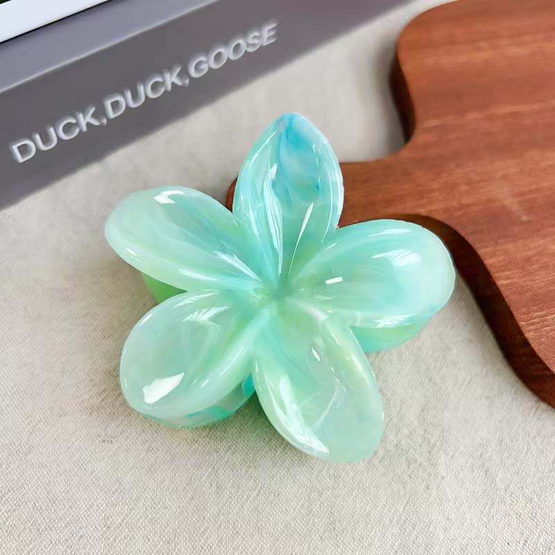 Fashion Women Beach Vacation Bohemia Egg Flower Hair Clips Elegant Flower Large Hair Claw Hairpin Women Girls Accessories