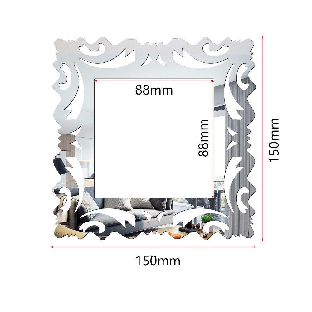 Partition Wallpapers Home Decor - Square Acrylic Mirror Switch Stickers,Self-Adhesive Reflective Decals for Living Room Bedroom