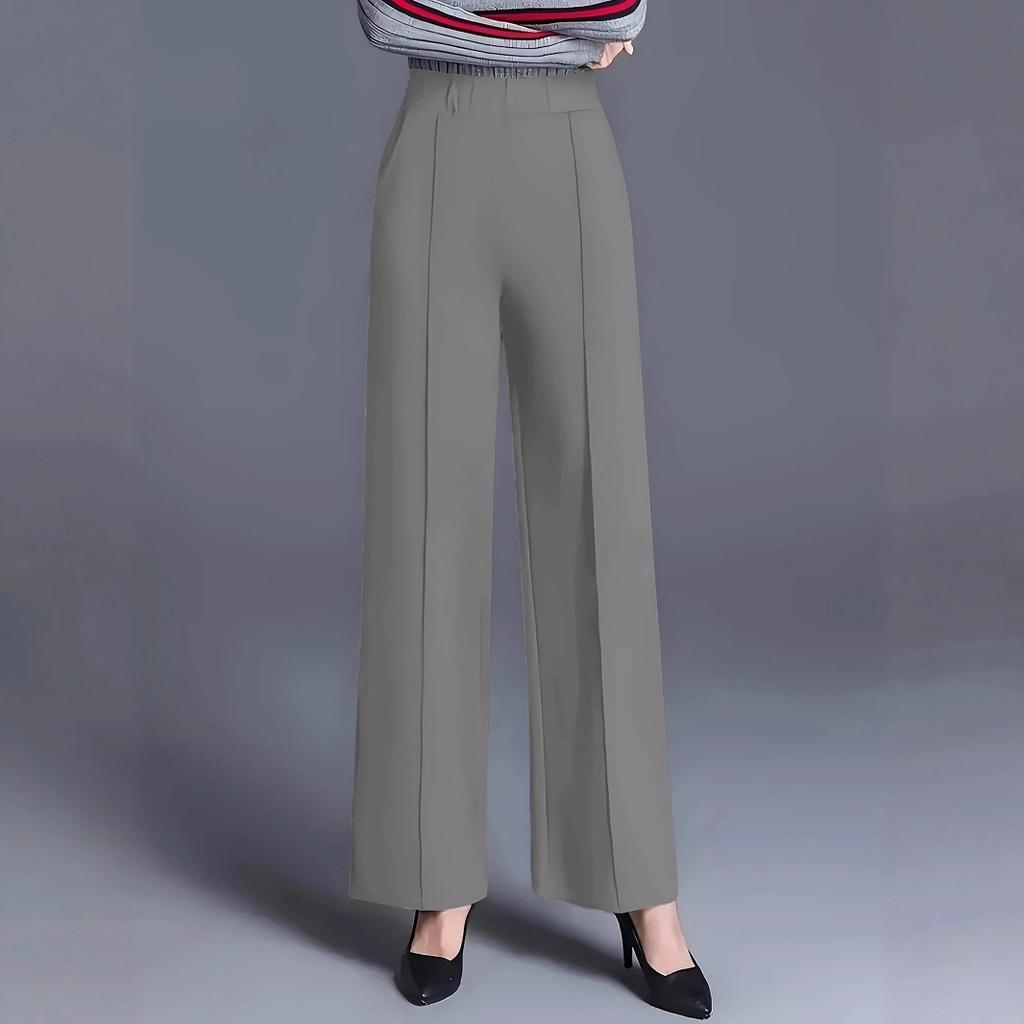 Solid-colored Wide-leg, High-waisted Loose and Slimming Casual Pants for Women In Autumn and Winter