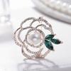 Temperament Color Wild Snowflake Pearl Micro Inlaid Rhinestone Brooch Jewelry Gift