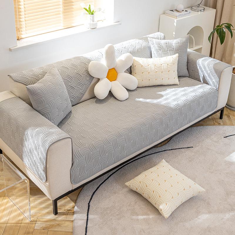 Four Seasons Universal Sofa Cushion Cotton Fabric Craft Slipcover Cover Cloth Sofa Towel Backrest Sofa Cushion Cushion Thickened