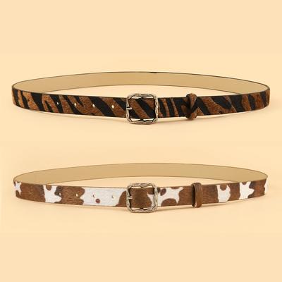 Twist Japanese Buckle Design Sense Alloy Belt Women'S Casual Decoration Square Buckle Belt