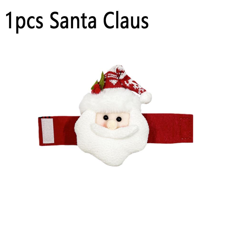 1/2pcs Christmas Day Decorations Polyester Durable Santa Claus Snowman Curtain Buckle Ring Curtains Festival Windows Decoration