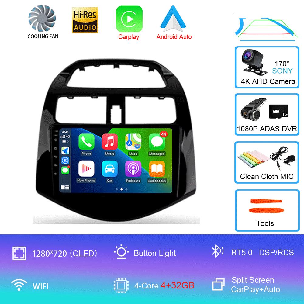 Car Radio Android 14 Carplay Auto Multimedia Player for Chevrolet Spark Beat Matiz Creative 2009 - 2016 E53 X5 M5 2din Stereo