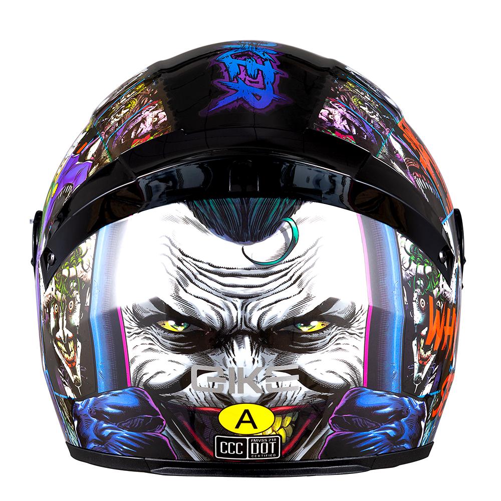 Unisex DOT Certified Motorcycle Full Helmet with Clown Style Warm Four-Season Riding Biker Headgear for Men And Women