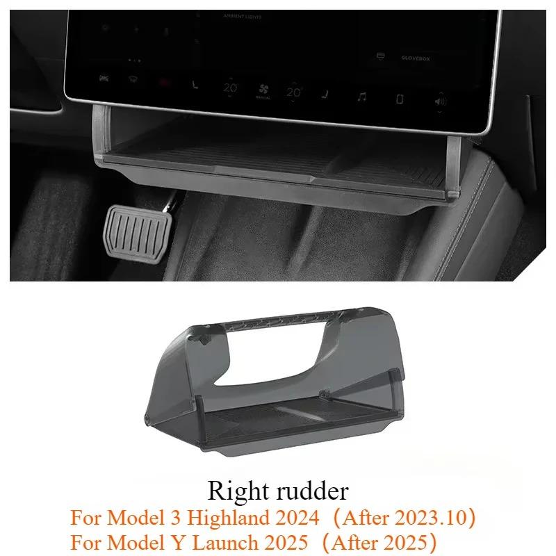 

For Tesla Model Y/3 Highland Model Y Juniper Hidden Storage Box Organizer Tray Under Central Control Screen Box Car Accessories