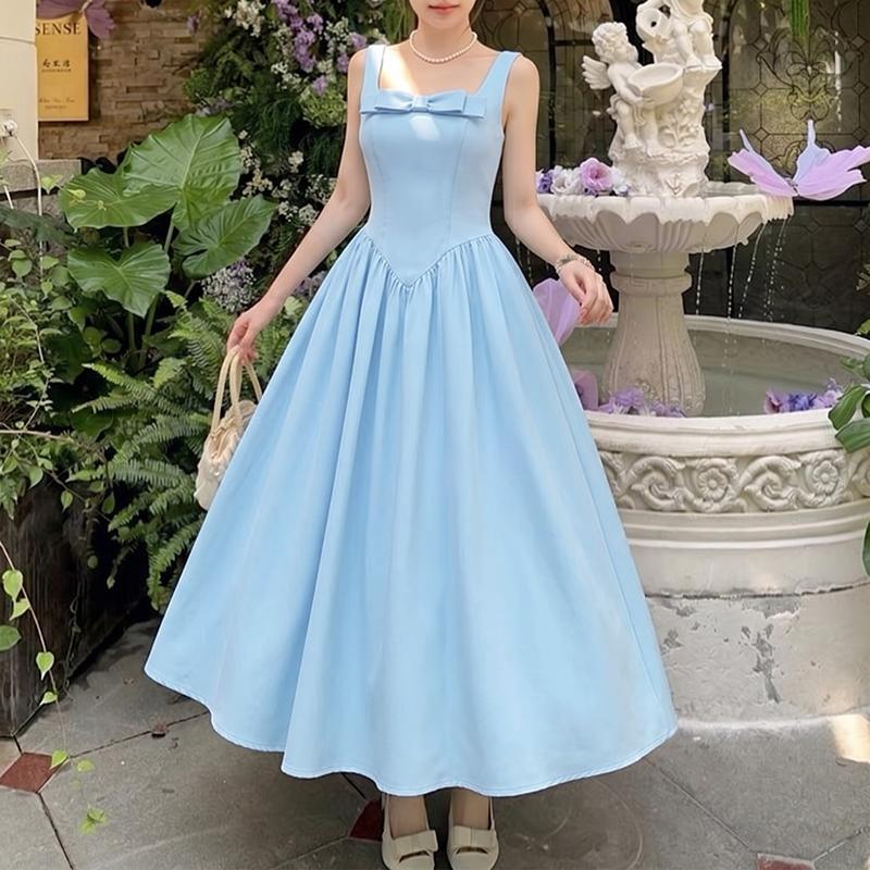 ZANZEA Women Elegant Square Collar Casual Sleeveless Long Dress M