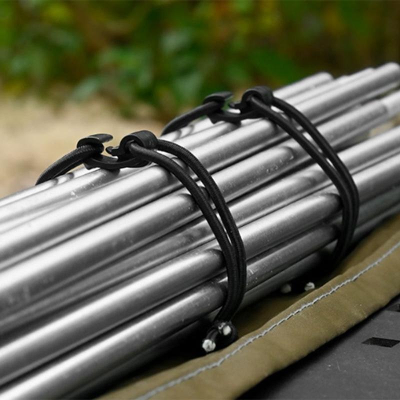 Versatiles Cord Fastening Clip Regulable Length Quickly Release Mechanism for Camping Gear Arrangement