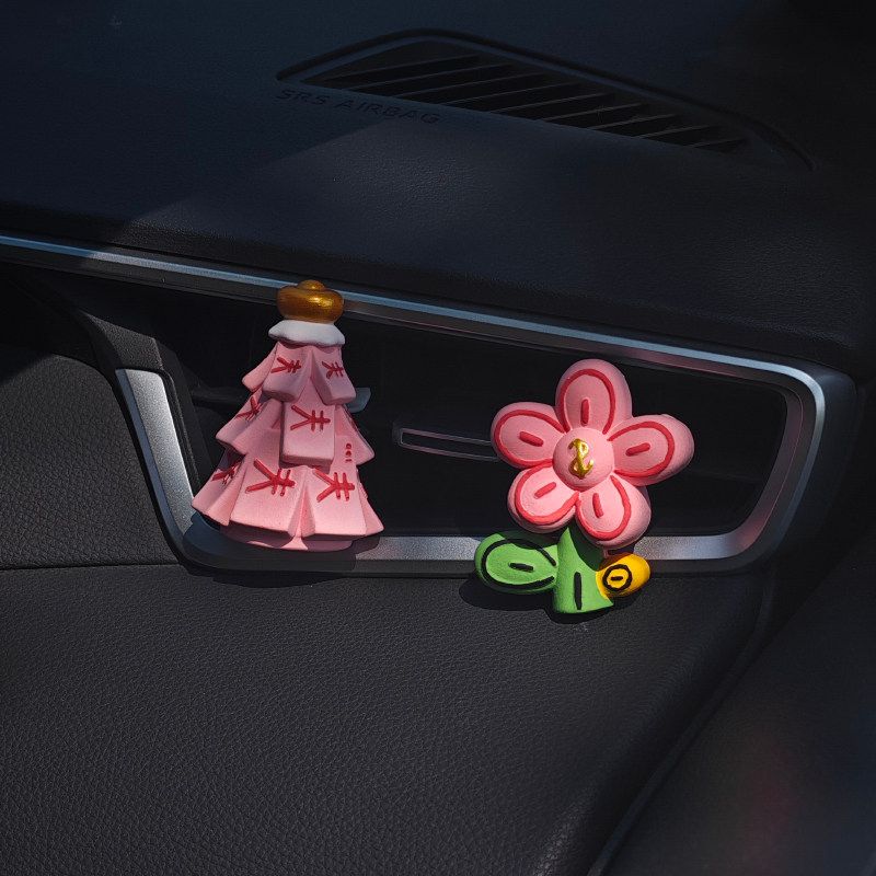 Car Air Freshener, Car Vent Decoration, Money Tree, Wealth Flower, In-Car Aroma Diffuser Stone, Fragrance, Good Luck Gift