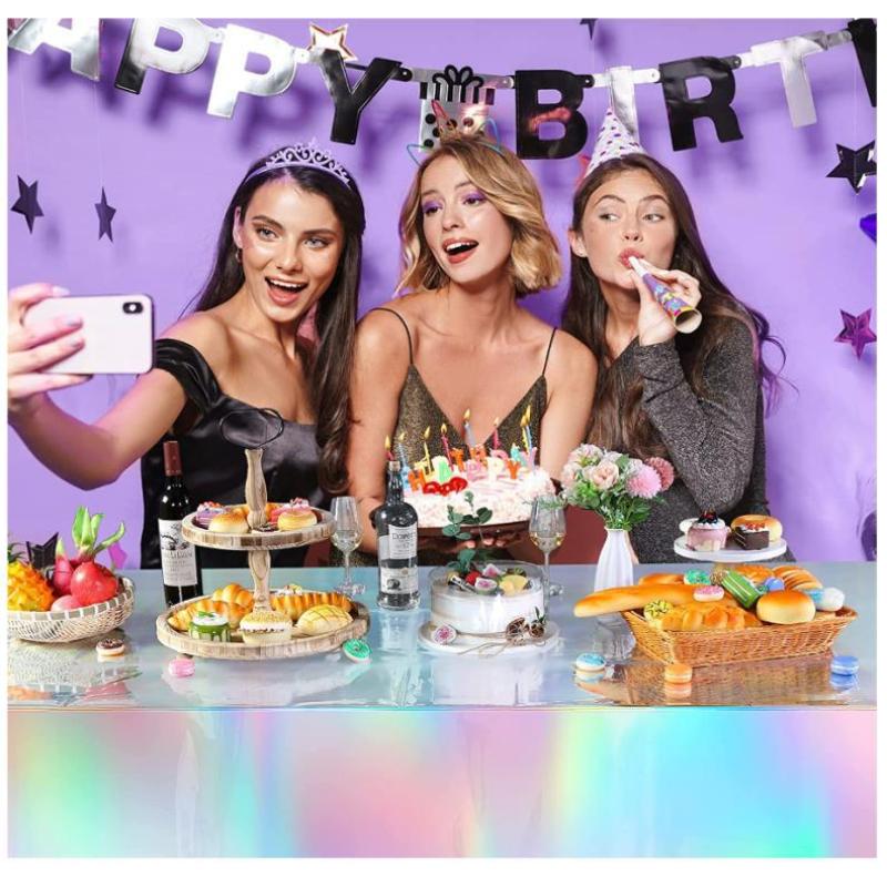 New Laser Tablecloth Scene Decoration Layout Props One-time Plain Laser Tablecloth