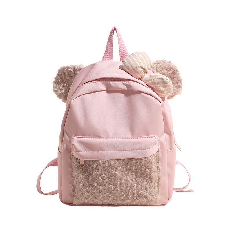 Cute new backpack girl heart soft girl backpack high value student schoolbag commuter bag woman розовый