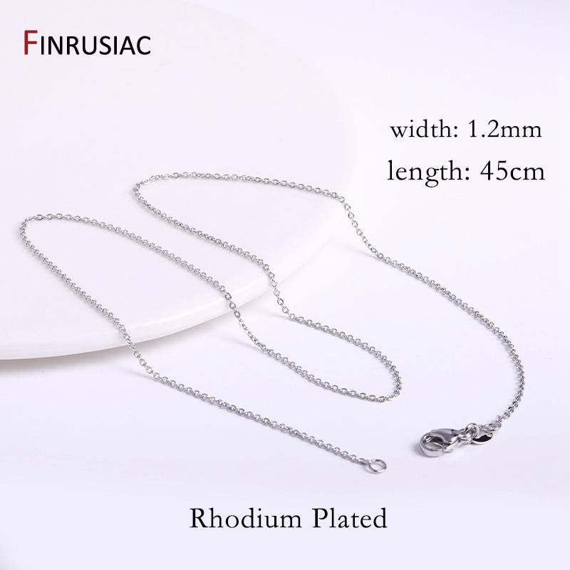 

18K Gold Plated High Quality Brass Metal 45cm Chains Necklace 1.2mm/1.6mm Necklace Chains For Jewelry Making 1 piece