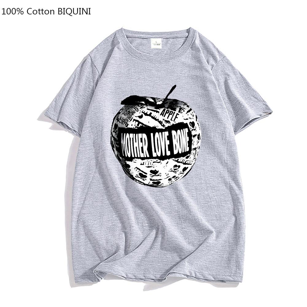 M-mother Love Bone Music Band T Shirts MEN Grunge T-shirts 100% Cotton High Quality Tees Cool Boy Short Sleeve Manga Graphic Top