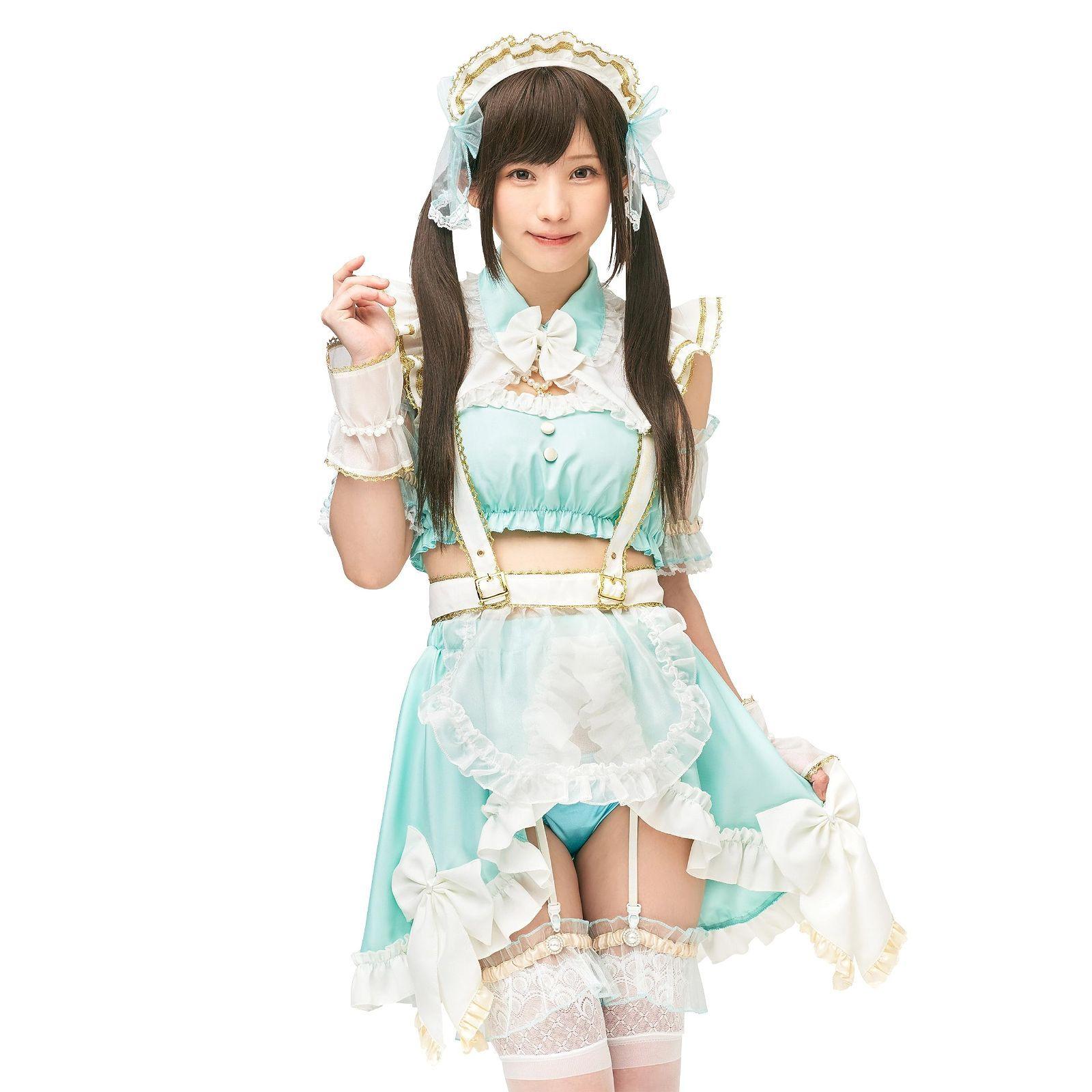 [Limited Quantity] Cosplay Halloween Anniversary Maid Enako Collaboration Separate Ladies Clearstone Green