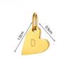 1Pcs Gold Color Letter Alphabet Heart-Shaped Pendant Charm Necklace Earrings Keychain Diy Accessories Jewelry