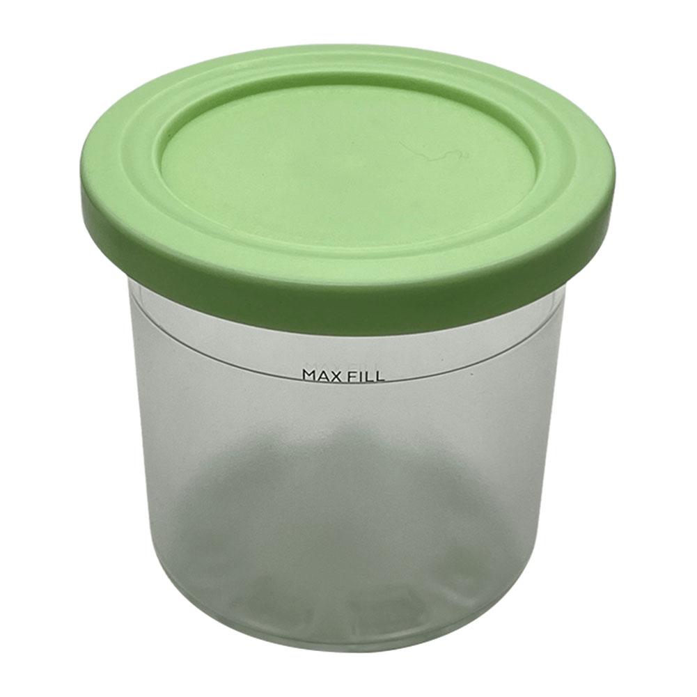 1-4Pcs Ice Cream Pints Cups For NIN JA CREAMI NC300s Series Ice Cream Maker Replacements Storage Jar With Sealing Lids Spoon Set