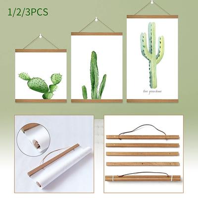 Solid Wood Magnet Picture Hanging Clip Poster Clip Frame Folder Painting Photo Frame Wall Art Craft Frame Hanger Frame