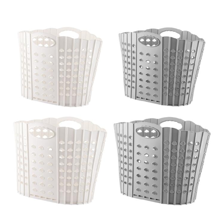 Faltbarer Aufbewahrungskorb Wäschekorb für Schmutzwäsche Tragbarer Spielzeug-Wäsche-Hohl-Organizer Multifunktionale Badezimmeraufbewahrung