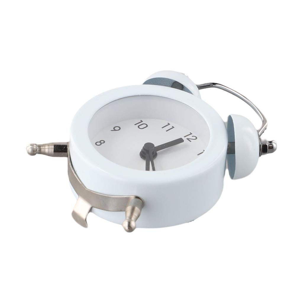 Twin Bell Loud Alarm Clock Metal Frame 3D Dial With Backlight Battery Operate Desk Table Alarm Clock For Home And Office